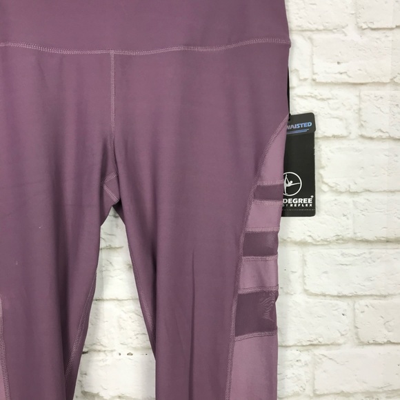 90 Degree by Reflex Mesh Cutout Crop Leggings NWT - Picture 2 of 6